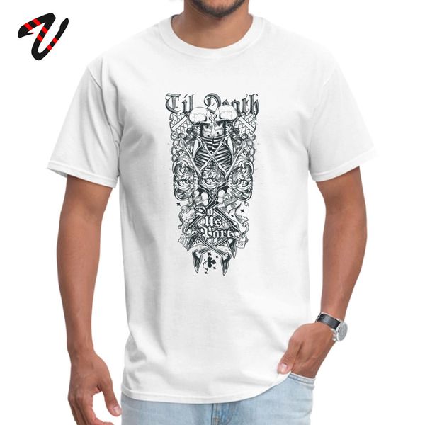 

skulls lover t-shirt men till death do us apart t shirt skeleton print tees gothic halloween couple clothes cotton tshirts