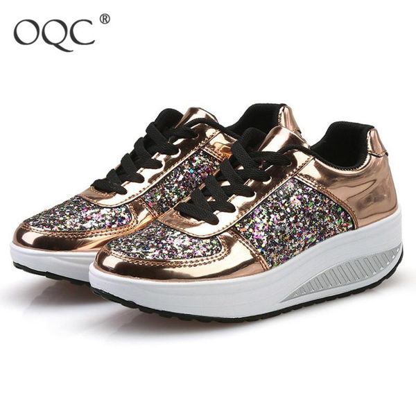 

new sports shoes women walking shoes wedge sneaker bling textured lace up platform shoe outdoor light fashion d30