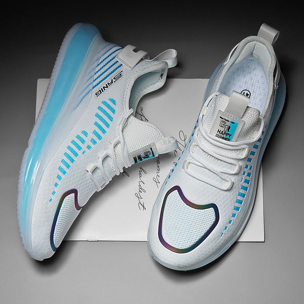 

menrunningshoesbreathablemalecomfortablelace-upsportshoesairsolelightweightflexiblesoftoutdoorwalkingsneakers, Black