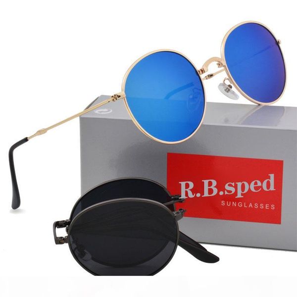 

brand designer foldable polarized sunglasses for women men steampunk goggles men's classic fold glasses with brown cases, White;black