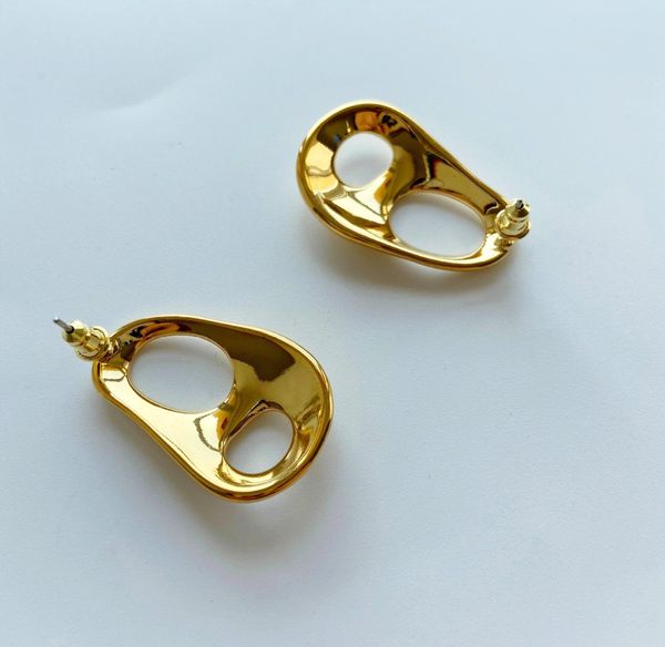 

2020/luxury designer factory direct european and american ins niche designer special-shaped geometric metal gold-plated cool simple002, Golden;silver