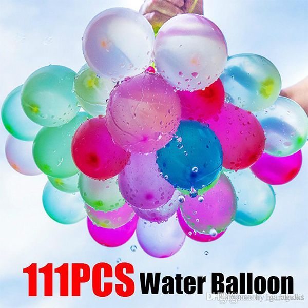 

selling outdoor multi-color latex water balloons in summer quick water injection children water fight toys water-sprinkling festival