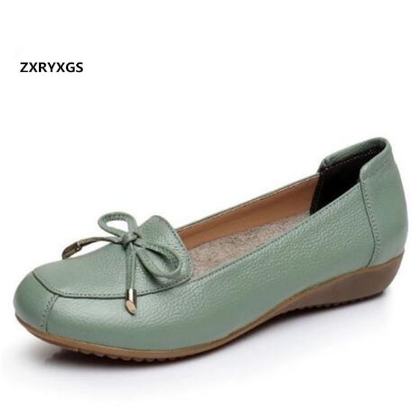 

hot top soft коровьей женщина обувь элегантная мода обувь из натуральной кожи casual комфортная женщина 2020 spring bow новые, Black