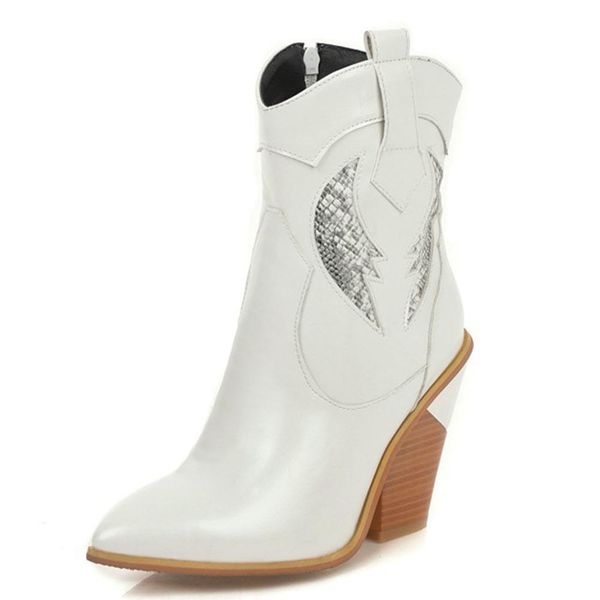 

boots doratasia 2021 big size 32-46 western microfiber high heels winter zip up white black women shoes