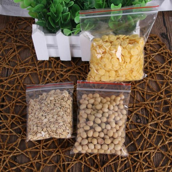 

100pcs 12x17cm sealing bags zipper poly bags clear resealable transparent storage dispenser bag