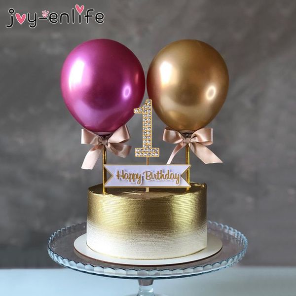 

5inch metallic chrome balloon cake er decoration baby shower one kids birthday wedding party cake decorations gifts