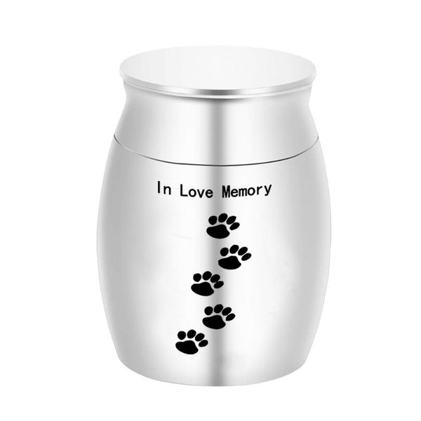 30X40mm Grande Ciondolo Cremazione Urna Ceneri Contenitore Memoriale Vaso Vaso Urne di Metallo Sepoltura Pet Zampa Keepsake