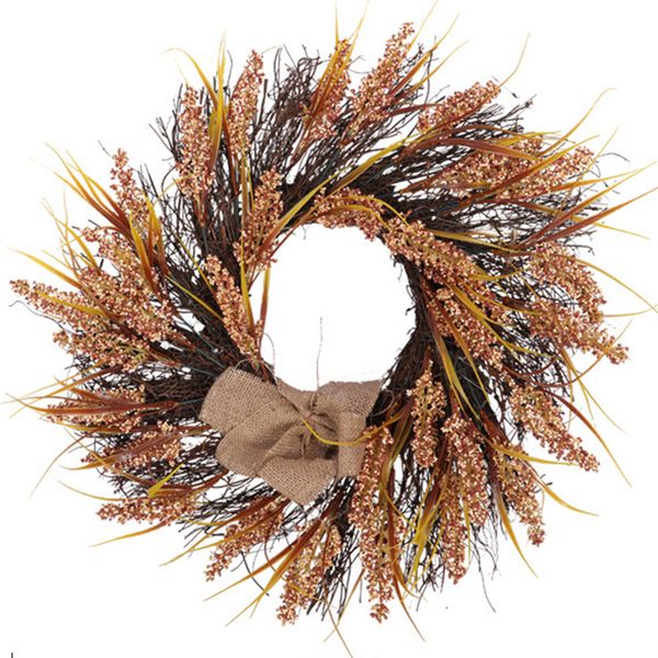 

artificial wreath thanksgiving decoration simulation grain rattan wedding round