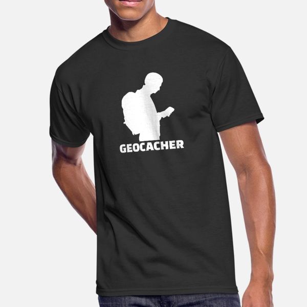 

geocaching t shirt men character tee shirt crew neck pattern famous humor summer natural shirt