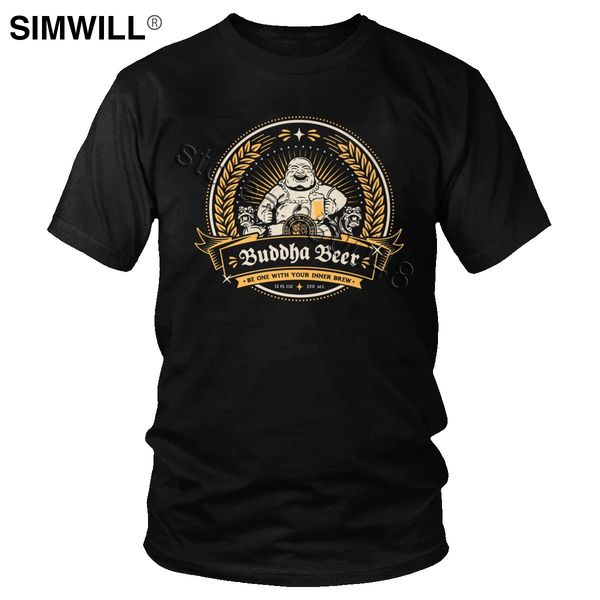

funny buddha beer tees mens eco cotton buddhism tshirt short sleeved round collar tee brand t-shirt big size summer t shirt gift