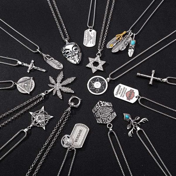 

vintage long necklace men eagle claw feather pendant necklaces male colar leaf boho summer jewelry beach collier, Silver