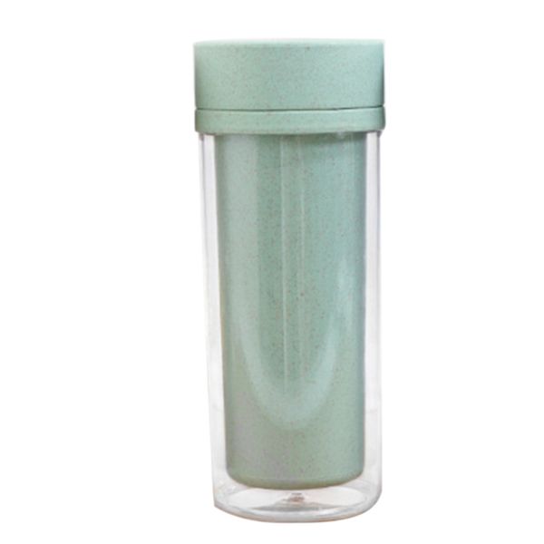 

solid kitchen supplies wheat straw double deck water bottle portable insulation