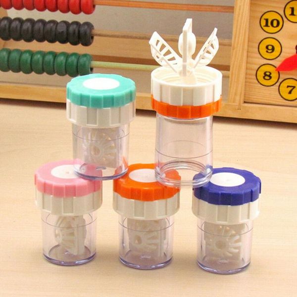 

sunglasses frames portable manually one plastic contact lens cleaner washer cleaning lenses case tool, Silver