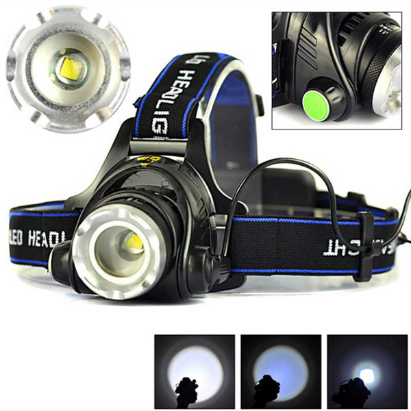 

headlamps t6-bead zoomable headlight rechargeable headlamp for hiking night riding camping running fishing light no.289-head