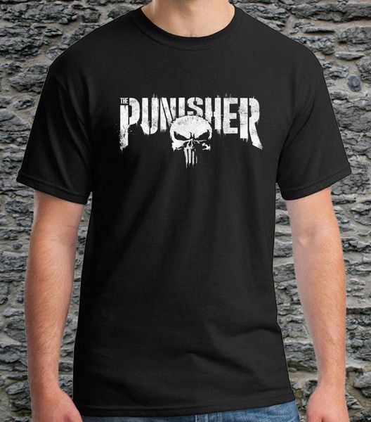 

black t-shirts the punisher logo men's tee size s to 3xl 2019 summer brand casual funny cotton short sleeve novelty t-shirt