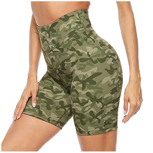 

womens high waist print workout yoga shorts with 2 hidden pockets tight shorts yoga gym compression high waist, White;red