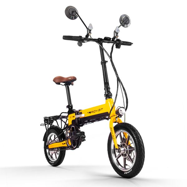 

eu direct] richbit 619 36v 250w 10.2ah 14 inch foldable electric bike 30-35 km/h speed bromfiets electric bike yellow, Silver;blue