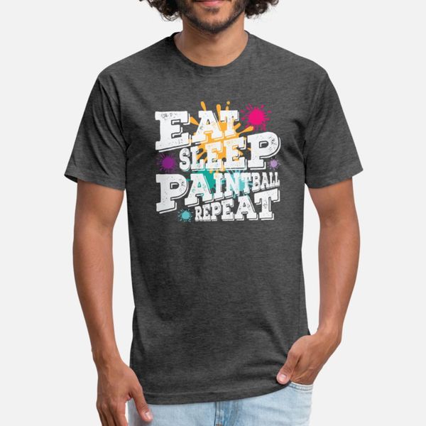 

eat sleep paintball repeat t shirt men designer short sleeve o neck original fit new style summer vintage shirt