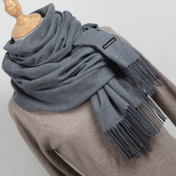 

women's cashmere scarf winter solid woman fashion scarves&shawl lady's knit shawl red hijabs long scarf wraps yr001, Blue;gray