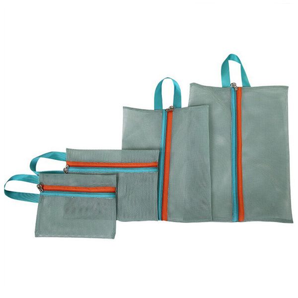 

4pcs travel storage bag portable travel mesh bag case toiletry clothes underwear hanging storage bag organizer pouch