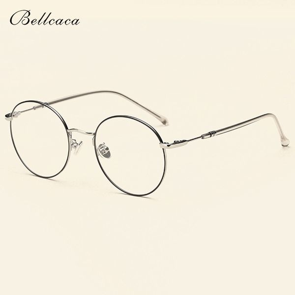 

bellcaca spectacle frame women men eyeglasses prescription computer optical clear lens vintage glasses frame for female bc353, Black