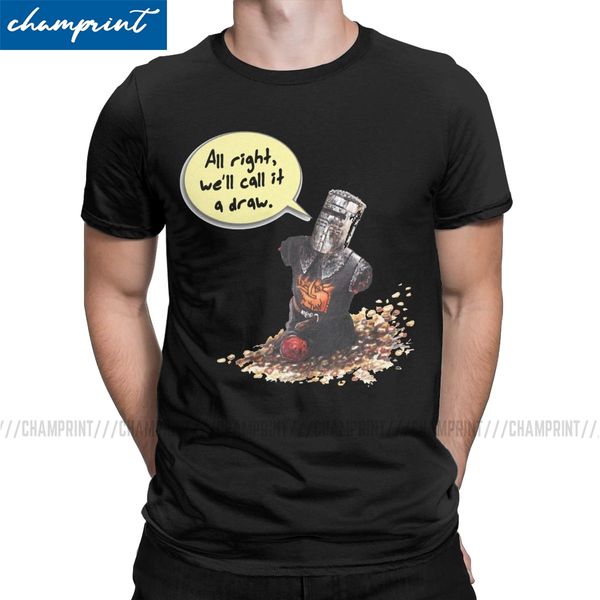 

all right we'll call it a draw t-shirts for men monty python and the holy grail arthur black knight vintage tee shirt printing