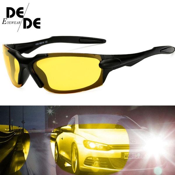 

2020 night vision glasses for driving goggles anti-glare yellow lens car drivers sun glasses for men women eyeglasses 130, White;black