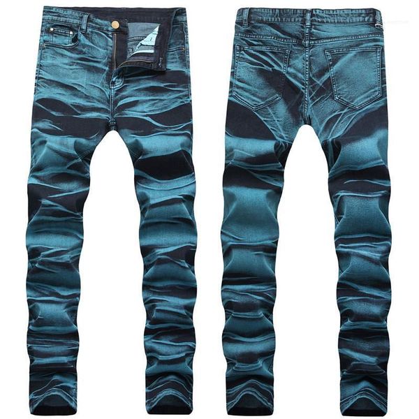 

pants fashion hemme jeans blue washed zipper fly man pencil jeans designer mid waist man long