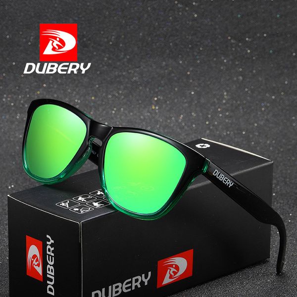 

dubery brand 2020 new gradient sunglasses men women polarized coating mirror sun glasses driving square fashion eyewear d181, White;black