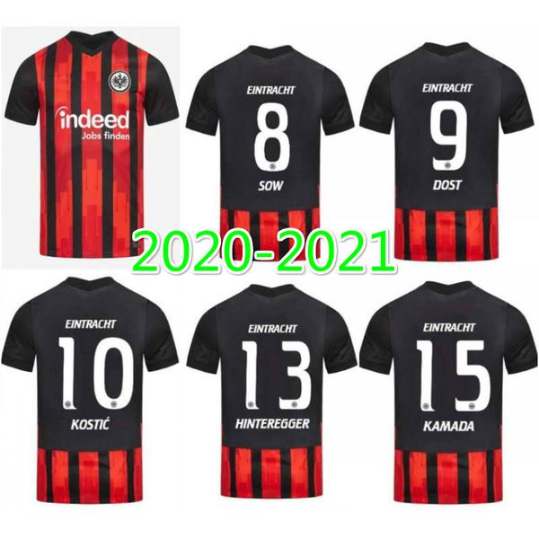 

2020/21 eintracht frankfurt soccer jersey 2021 #9 dost sow hinteregger football uniform mens #10 kostic kamada rode abraham chandler shirt, Black;yellow