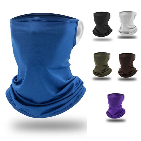 

cycling mask with ear hooks neck gaiter face scarf masks dustproof uv protection breathable for fishing hiking running, Black