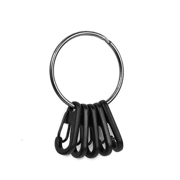 

key chain tools outdoor camping durable sturdy quick release alloy hiking travelling fishing spring hanging buckles, Silver