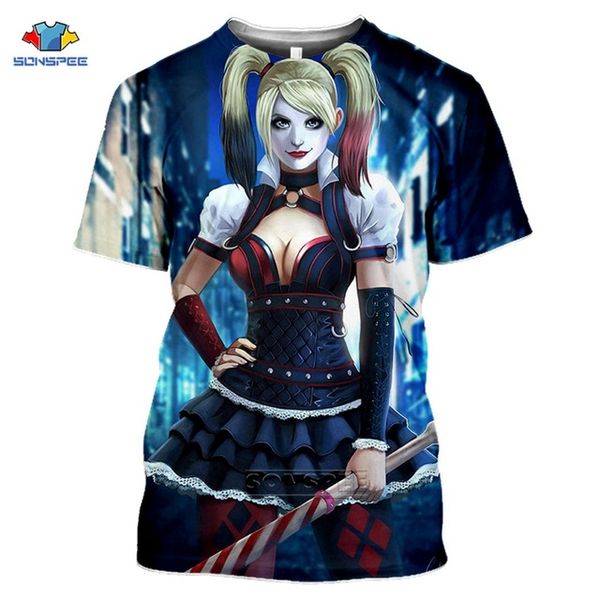 

harley quinn cosplay joker costume men homme h49 3d print shirts funny aesthetic plus size men clothing