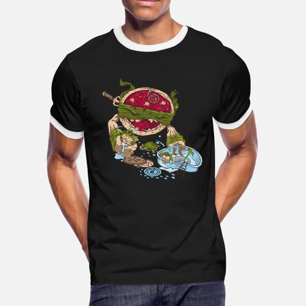 

pizza ninja turle t shirt men printed tee shirt plus size 3xl slim cute comfortable spring autumn letters shirt