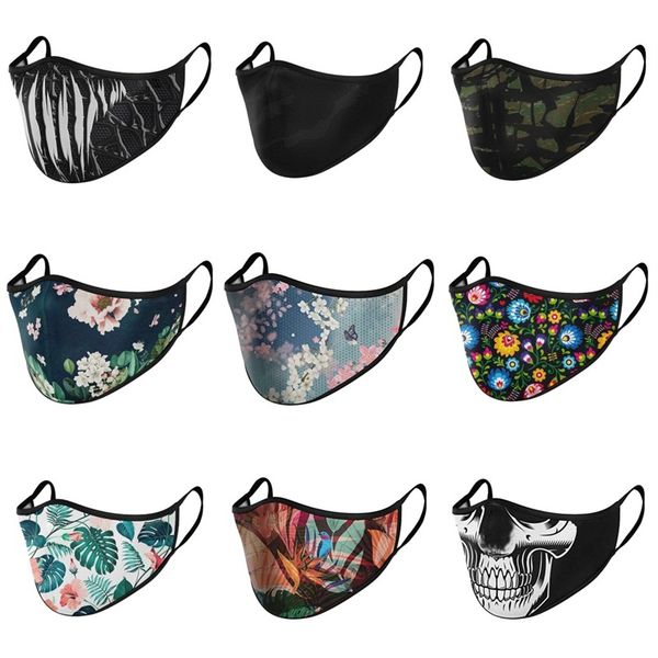 

flower birds mascherine skull plant dust protect black custom face mask reusable respirator washable fashion kids 4yl c2