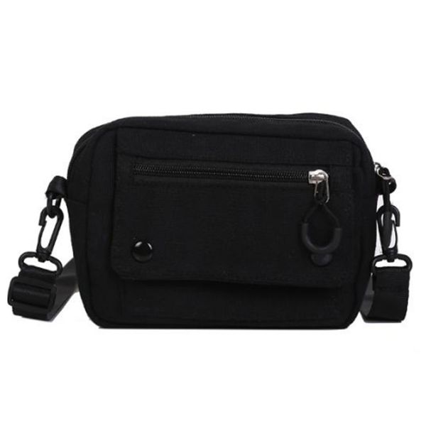 

women's zipper shoulder bag pure color casual tote outdoor canvas handbag student crossbody bag