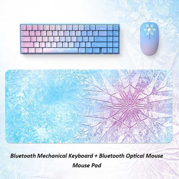 

keyboard mouse combos kashcy frozen bluetooth mechanical gaming optical pad combo 71 keys pbt computer gamer type-c brown switch