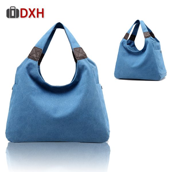 

dhx luxury women bag canvas zipper hand ladies messenger bags handbags brands casual large shoulder bag shopper solid tote 2020