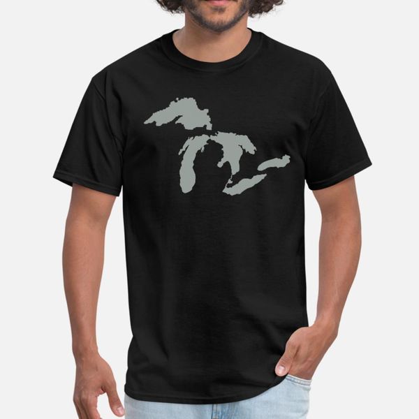 

the great lakes design michigan silhouette vector t shirt men personalized tee shirt s-xxxl pictures fit building spring natural shirt