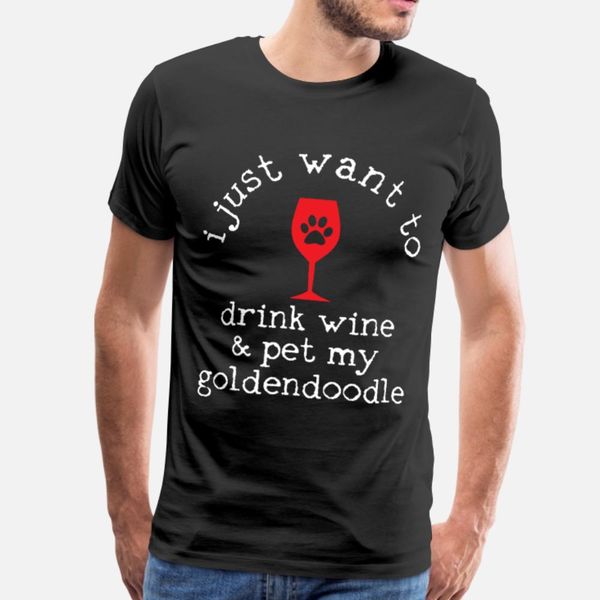 

wine goldendoodles t shirt men personalized 100% cotton o neck standard sunlight new fashion summer unique shirt