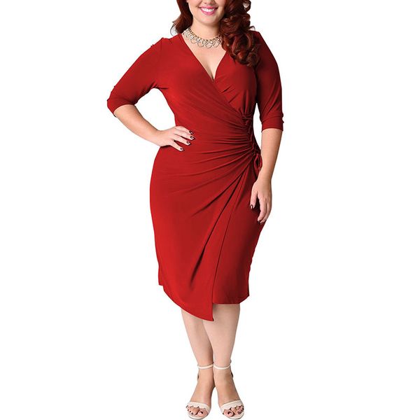 

spring new plus size women's v-neck slit slim suspender dress, Black;gray