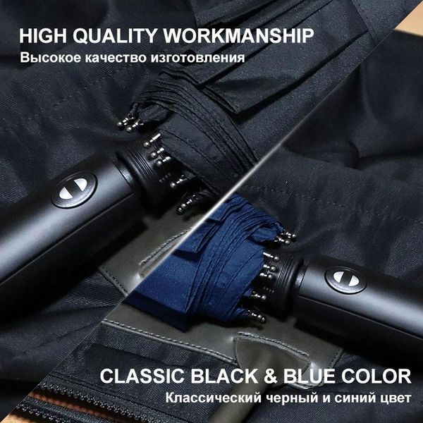 

125см ветрозащитный matic зонт дождь женщины 3folding бизнес зонт человек 10к большой гольф зонтики открытый парагуас муджер bbyefs hotclipp