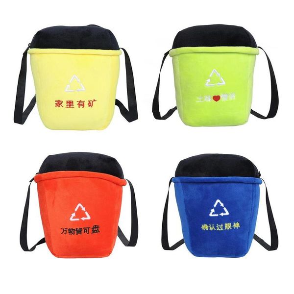 

new cute fashion women shoulder bags flannel comfortable creative trash messenger handbag funny belt purse leisure daily