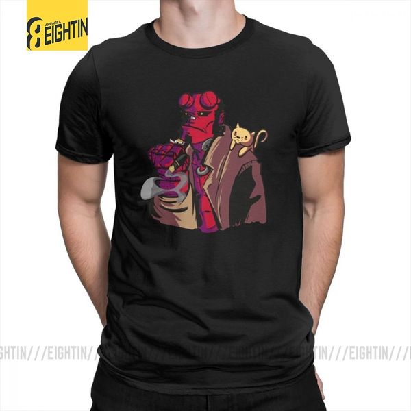 

hellboy tee shirt camisetas short sleeved mens 100% cotton round neck t shirts big size printing t-shirts seamless classic new