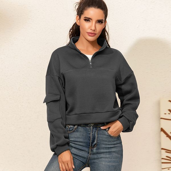 

2020 cross-border new style for autumn and winter european and american jacket womens japanese sweater womens all-match pullover short top, Black