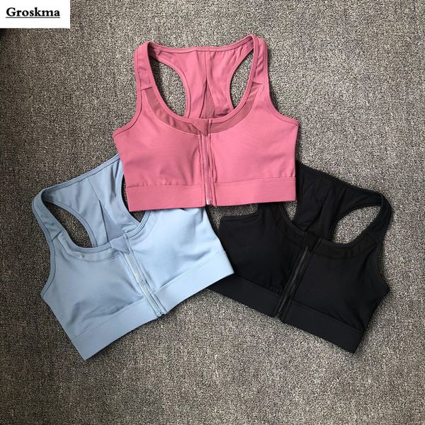 

плюс размера женщины молнии бюстгальтера виброустойчивого спорта бегущего сексуальные безрукавки йоги рукава рубашки женского растениеводств, White;red