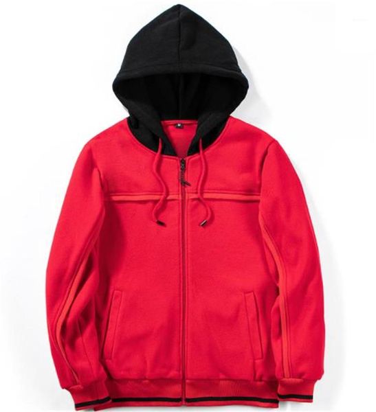 

hoodies fashion loose thick black patchwork color male coat mens casual zipper sweatshirt cardigan designer men