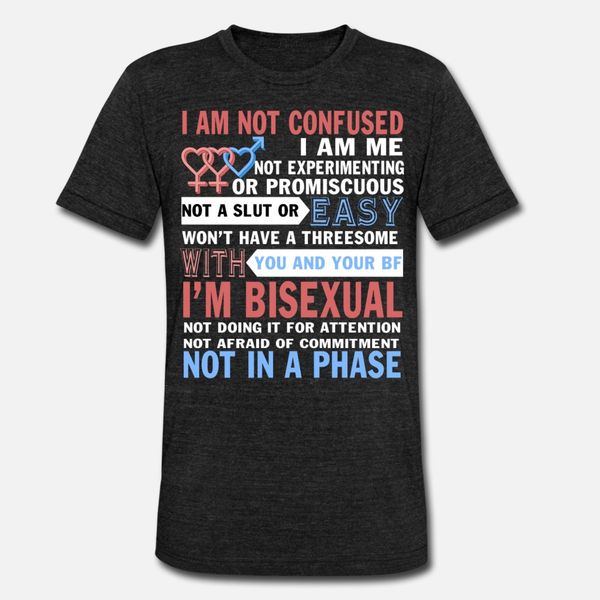 

i'm bisexual t shirt men character short sleeve s-xxxl pictures gift new style spring unique shirt
