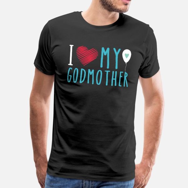 

i love my godmother t shirt men create cotton plus size 3xl gents anti-wrinkle humor spring autumn letter shirt