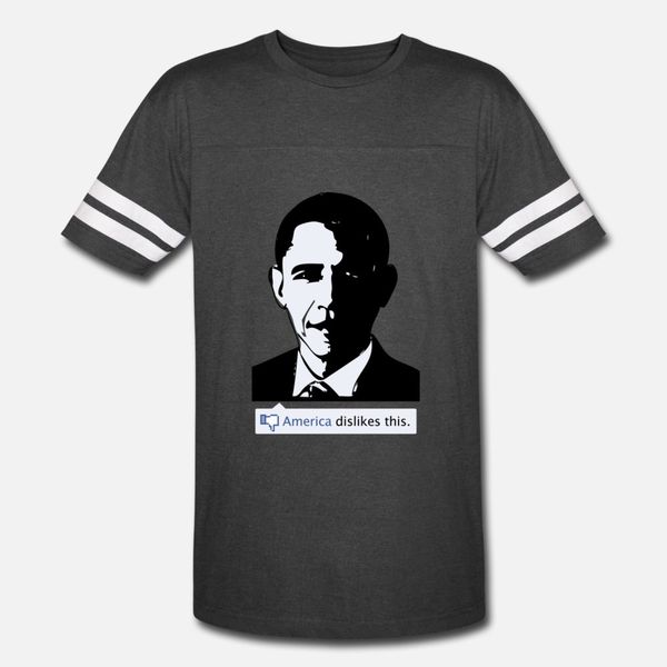 

obama facebook dislike t shirt men print cotton size s-3xl solid color fit humor summer family shirt